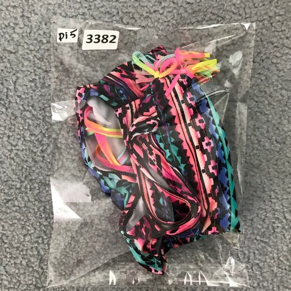 Hilor Bikini Girls Size 14-16 Multicolor Back Strap 2 Piece Swimsuit Geometric - Picture 9 of 9